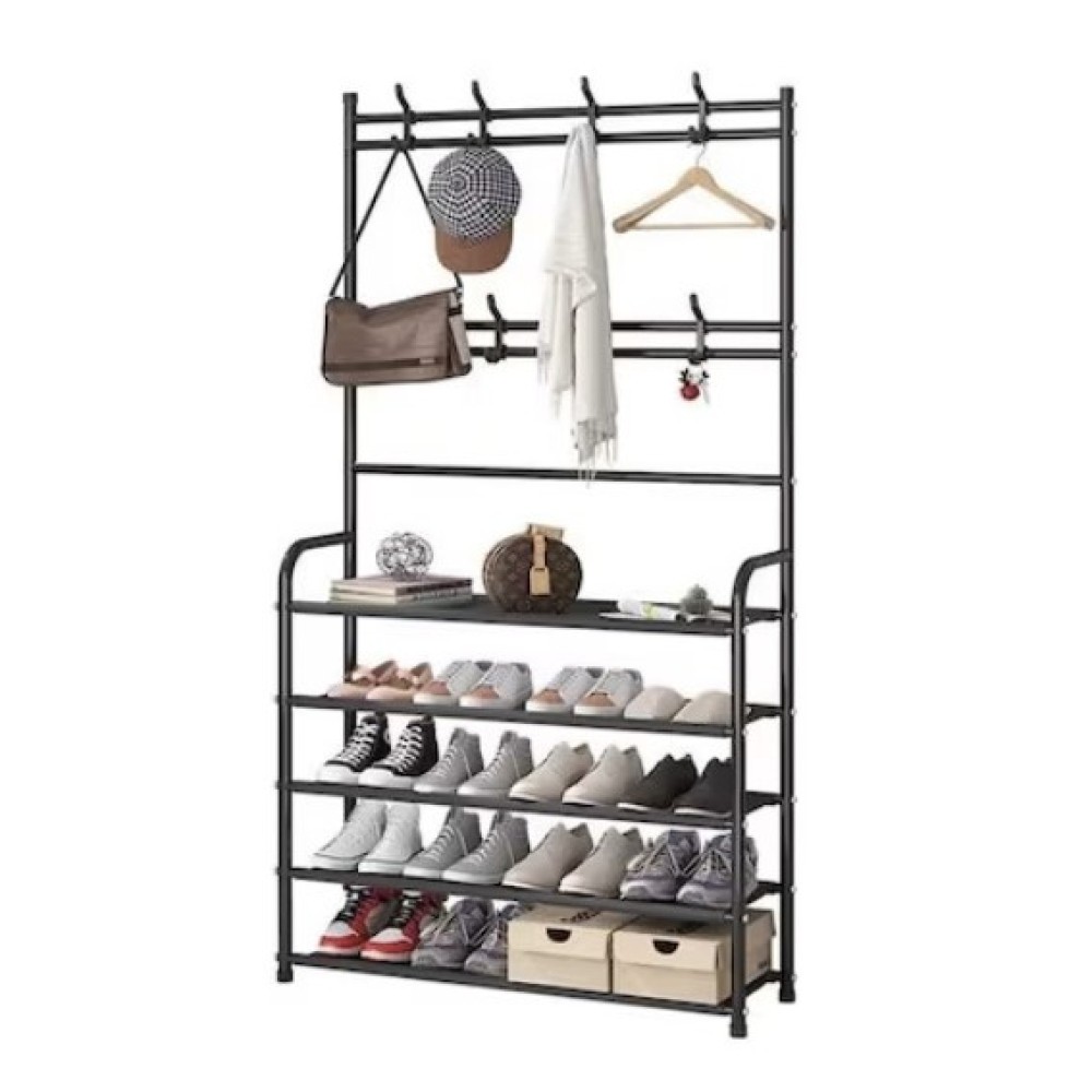 Cuier Multifunctional cu 5 Rafturi pentru Incaltaminte si Haine - Organizare Perfecta pentru Intrare