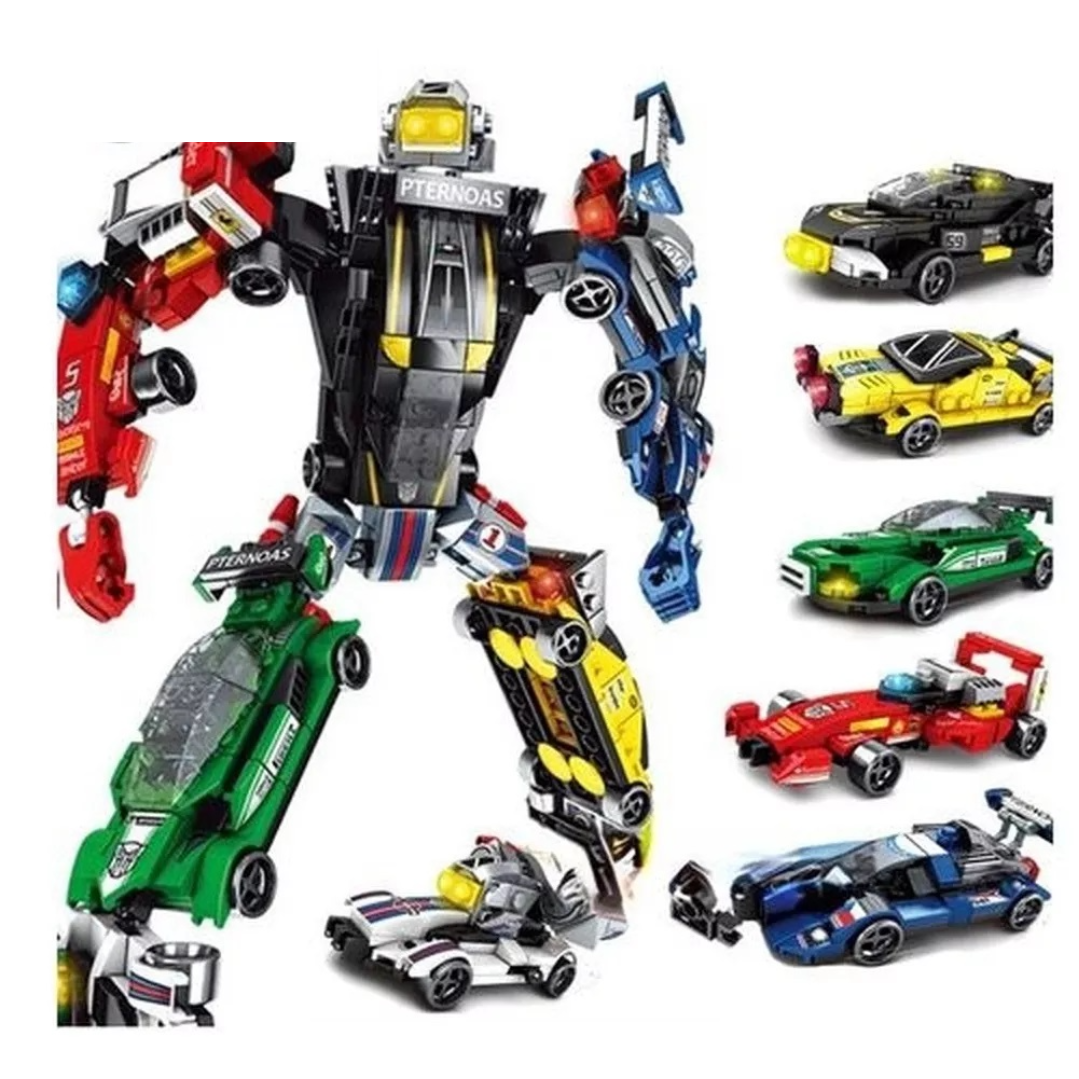 Set constructii  657 piese Transformers  6 in 1