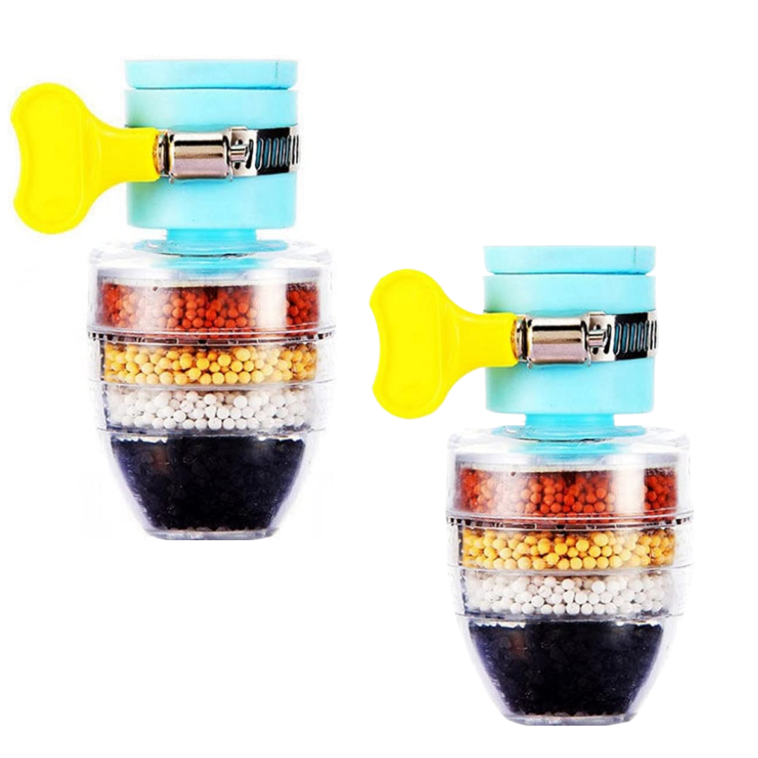 Set 2 Filtre Purificatoare Apa Robinet cu Carbune Activat - Purificare 6 Straturi