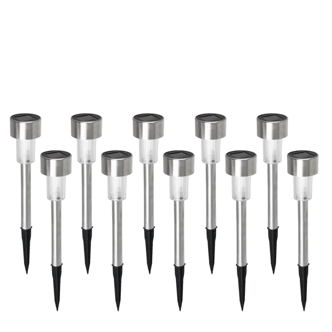 Set 10 Lampi Solare Gradina LED - Iluminat Exterior Alb Cald, Design Tarus