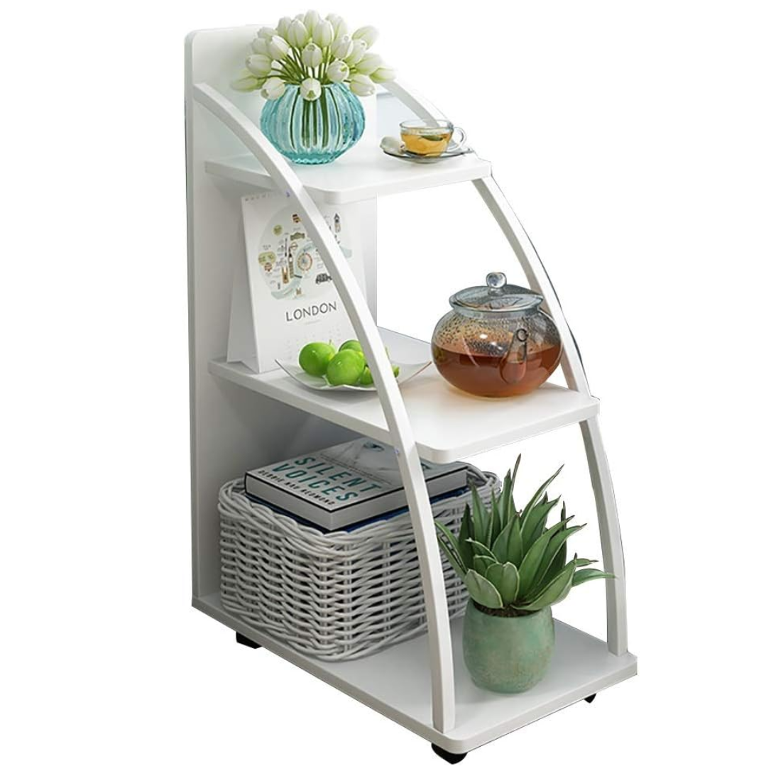 Etajera Multifunctionala cu 3 Rafturi pentru Spatii Mici - Masa Laterala Eleganta