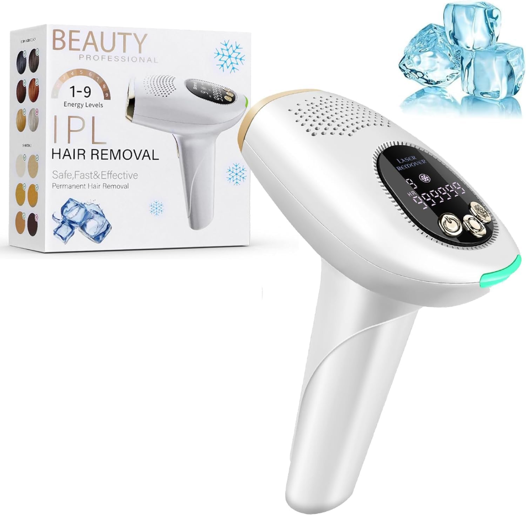 Epilator IPL Definitiv 3in1 - 999.999 Impulsuri, 9 Niveluri Intensitate, Fara Durere