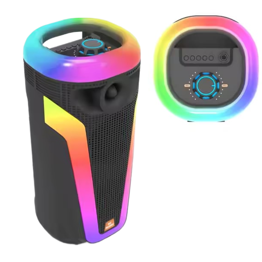 Boxa Portabila Bluetooth MS-3638BT cu Dublu Difuzor 4 Inch, Lumini RGB si Microfon - Karaoke si Party