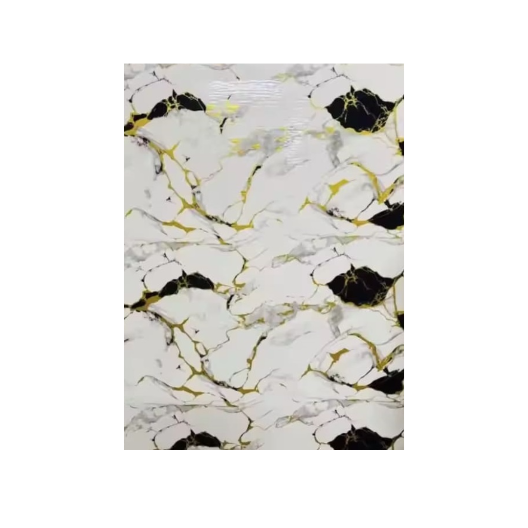 Folie autoadeziva decorativa marmura negru-auriu 0.6x3m - Design premium pentru perete si mobilier