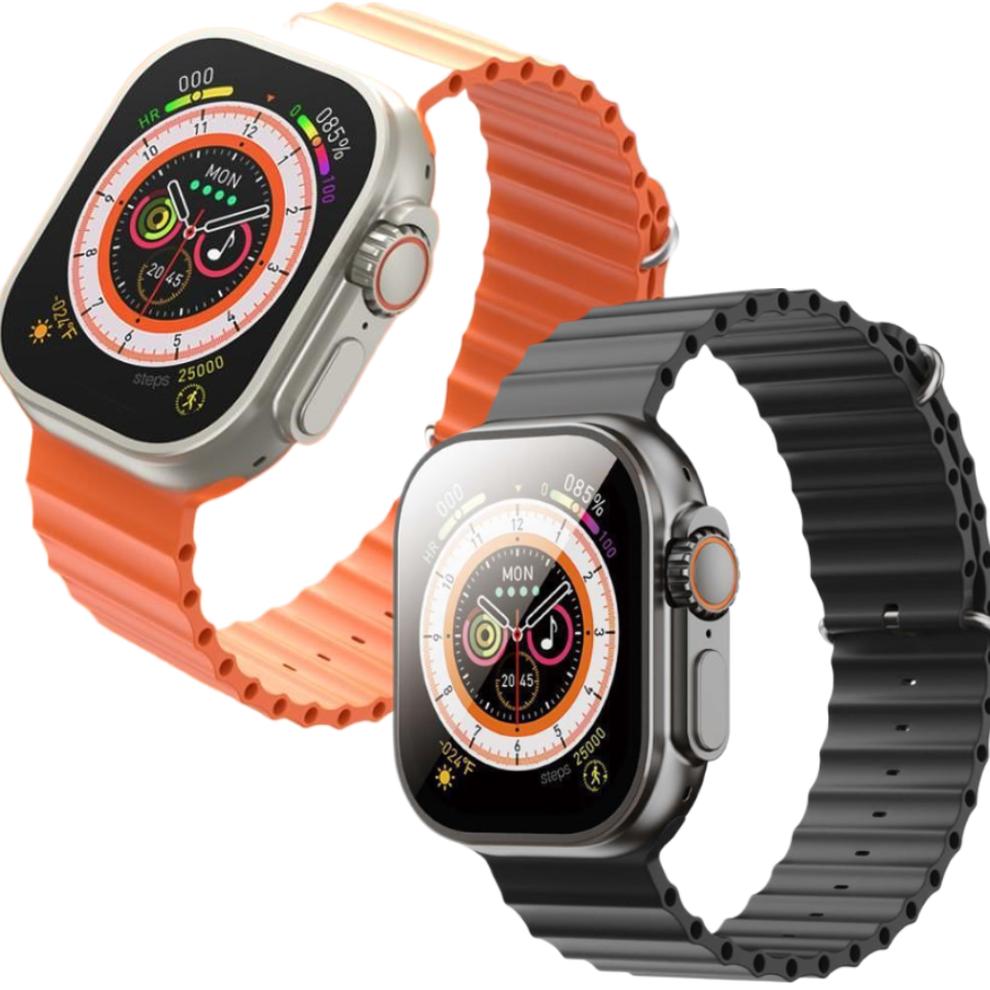 Smartwatch Ultra 1+1 cu 8 Curele - Apeluri Bluetooth, GPS, Monitor Sanatate, IP67, 500 Teme