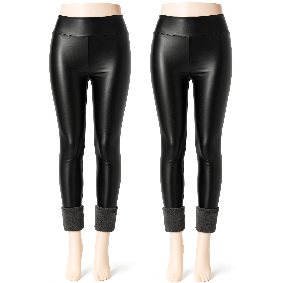 Pachet 1+1 Colanti Termici Imblaniti din Piele Ecologica - Caldura si Stil in Sezonul Rece