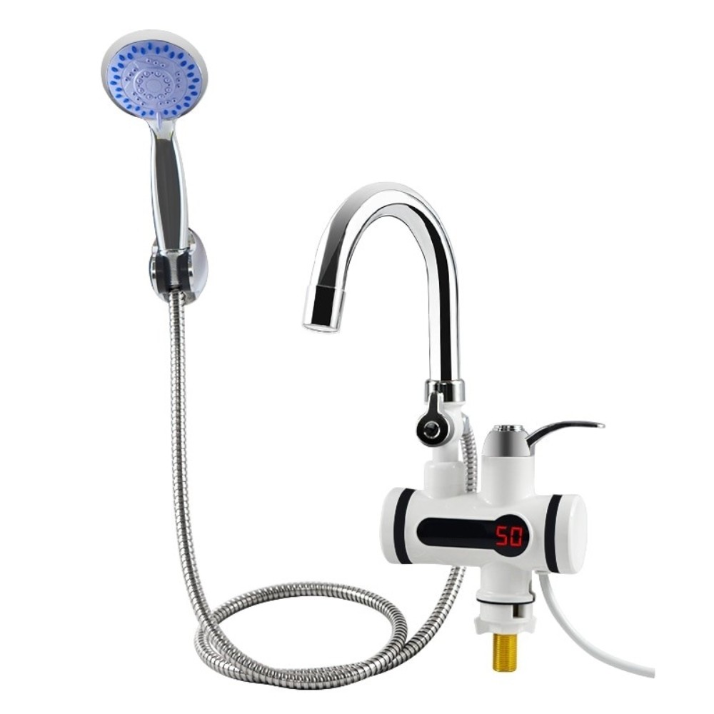 Robinet Electric cu Incalzire Instanta 60°C - Apa Calda Instant pentru Chiuveta + Dus Inclus
