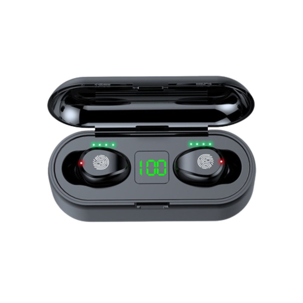 Casti Bluetooth Wireless TWS F9 cu Cutie de Incarcare - Impermeabile IPX7, Touch Control