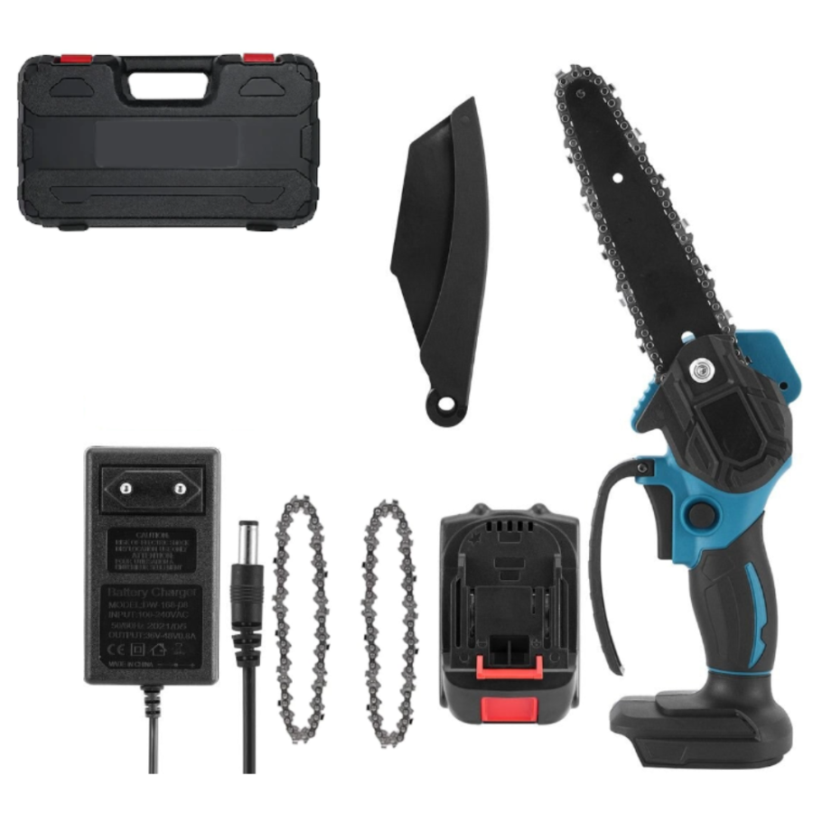 Mini Drujba Portabila Fara Fir 6 inch - 2 Lanturi + Acumulator Inclus
