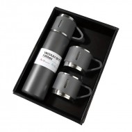 Set Termos 500ml cu 2 Cani - Perete Dublu Vacuum, Mentine Temperatura 12 Ore