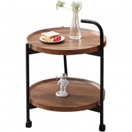 Masa de Cafea Eleganta cu 2 Polite Maro - Design Modern pentru Living