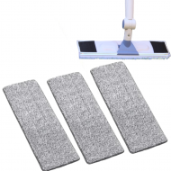 Set 3 Rezerve Microfibra pentru Mop cu Racleta Silicon - Curatare Profesionala 180°