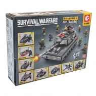 Set Constructii 8 in 1 Tanc Militar cu Figurine - Joc Educativ LEGO Compatible
