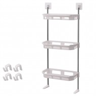 Raft organizator baie cu 3 polite - Suport depozitare multifunctional deasupra WC