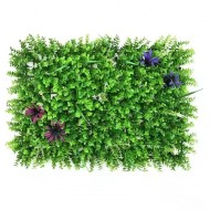 Panou Decorativ Perete cu Flori Artificiale 40x60cm - Verde Vertical Fara Intretinere