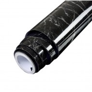 Folie Autoadeziva Marmura Neagra 0.6x3m - Transforma Peretii Instant