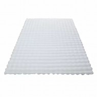 Covor Pufos din Blana Artificiala Design 3D Bubble 180x230cm - Alb Nordic pentru Living si Dormitor