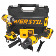 Kit Scule Profesional Werstil 48V - Pistol Impact 320Nm + Polizor Unghiular + 2 Acumulatori 5Ah