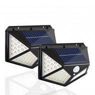 Set 2 Lampi Solare LED cu Senzor Miscare - 600 Lumeni, Tehnologie Monocristalin, Rezistente la Intemperii