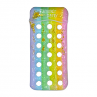 Saltea Gonflabila de Apa cu Design Rainbow si Paiete, Accesoriu Ideal pentru Piscina si Plaja