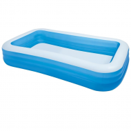 Piscina Gonflabila Albastra cu 3 Inele,  Ideala pentru Distractie in Aer Liber 180 cm
