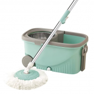 Mop Rotativ 360° cu Galeata Dubla si Stoarcere Automata - Include 2 Rezerve