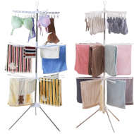 Pachet 1+1 Uscator Rufe Vertical 3 Nivele Pliabil - Compact, Portabil si Eficient pentru Interior/Exterior