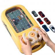 Volan Interactiv cu Pista de Curse si Masinute - Jucarie Educativa 3+ Ani