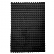 Covor Blana Artificiala Design 3D Bubble Nordic 180x230cm - Moale si Pufos pentru Living si Dormitor, Negru