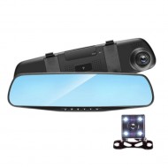 Oglinda Monitor Auto cu Dual Camera 4.3 inch - Sistem Parcare Full HD cu Vedere Nocturna