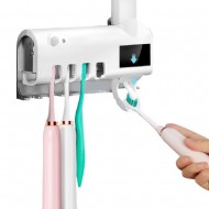 Dozator Pasta de Dinti cu Sterilizator UV si Suport 4 Periute - Alimentare Solara