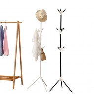 Cuier metalic mobil cu 9 carlige - Suport haine portabil pentru dormitor, hol si birou