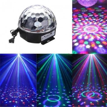 Glob Disco LED cu Bluetooth, Telecomanda si Redare MP3 - Proiector Lumini pentru Petreceri