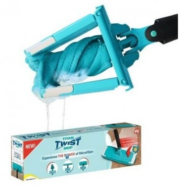 Mop Microfibre Titan Twist cu Stoarcere Automata - Pentru Toate Suprafetele