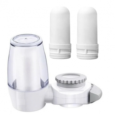 Filtru Purificator Apa Robinet + 2 Cartuse Rezerva - Elimina Clor si Impuritati
