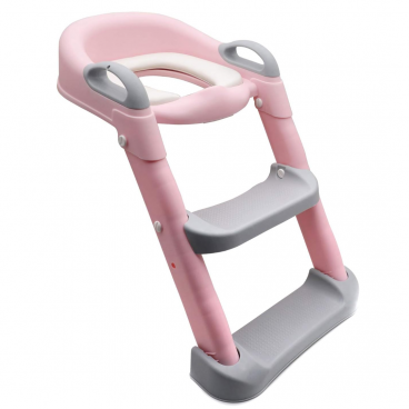 Reductor WC copii cu scarita pliabila - Design ergonomic, antialunecare, portabil - Albastru
