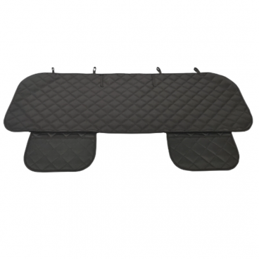 Set 3 Huse Auto Premium Universale - Scaune Fata + Bancheta, cu Buzunare Organizatoare, Negru 