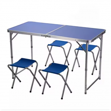 Set Masa Pliabila Camping cu 4 Scaune - Compacta si Portabila pentru Drumetii si Picnic