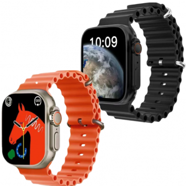 Pachet 1+1 Smartwatch Ultra 9 - Ecran HD 1.4", Apeluri Bluetooth, Monitorizare Sanatate Completa