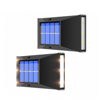Set 2 Lampi Solare cu 6 LED-uri si Senzor de Miscare - Iluminat Exterior Ecologic